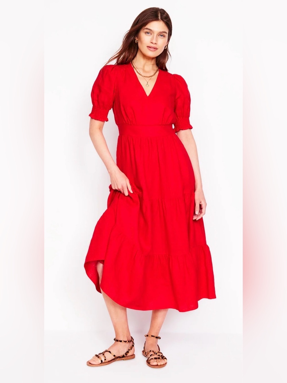 BODEN BRIGHT RED V-NECK! - Picture 7 of 13